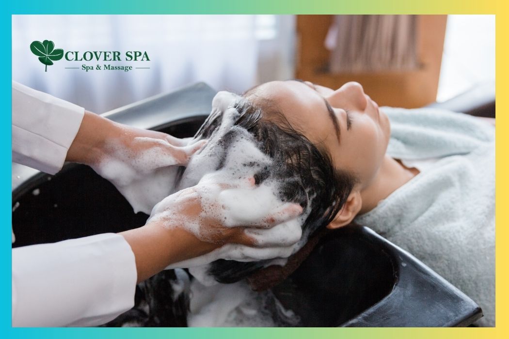 Gội đầu thư giãn tại Clover Spa